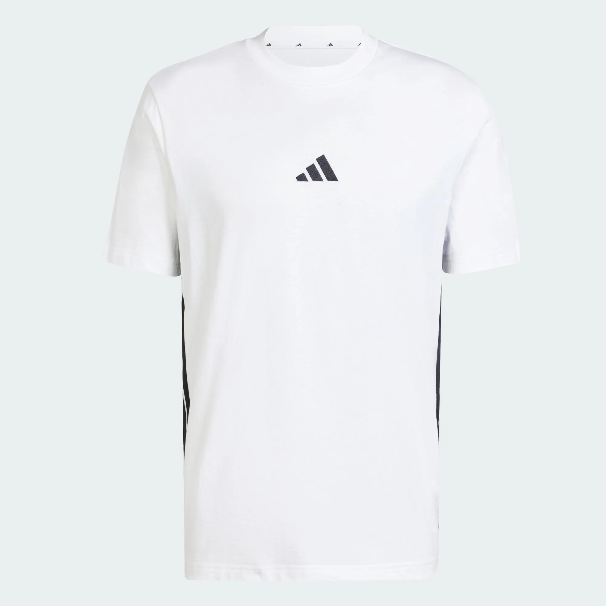 ADIDAS MEN'S 3-STRIPES SINGLE JERSEY WHITE TEE