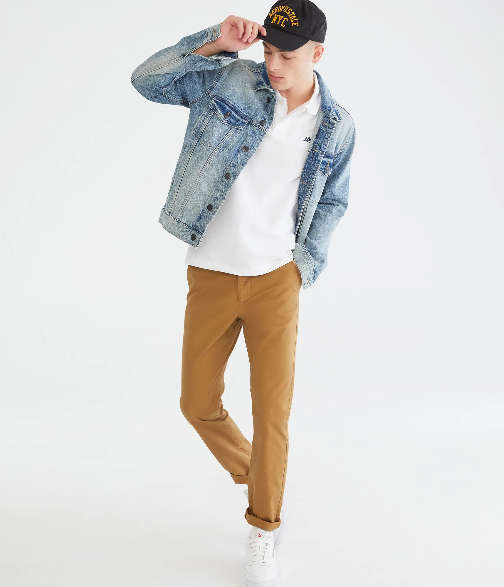Aeropostale Men's Slim Straight Stretch Chinos
