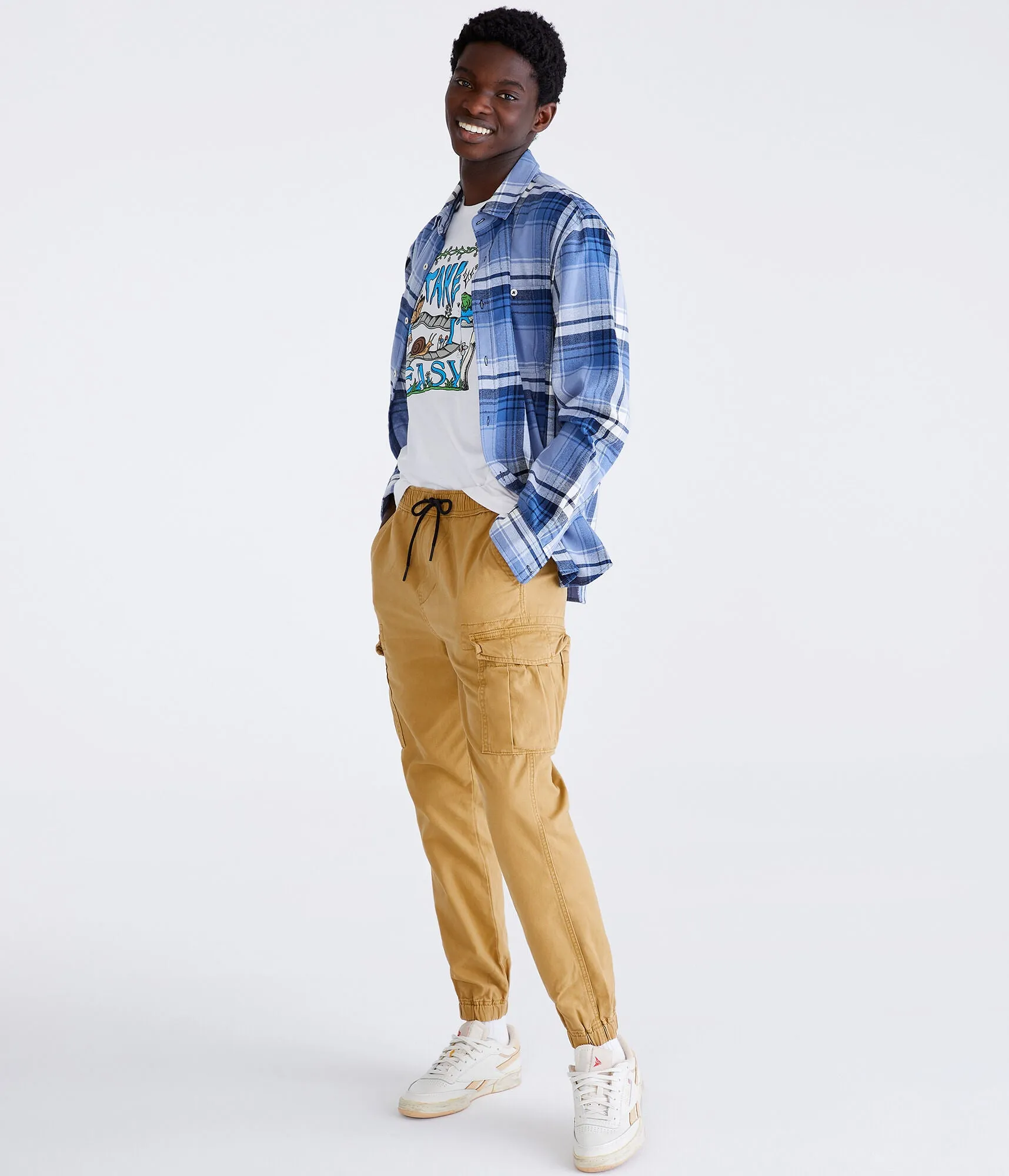 Aeropostale Men's Twill Cargo Joggers