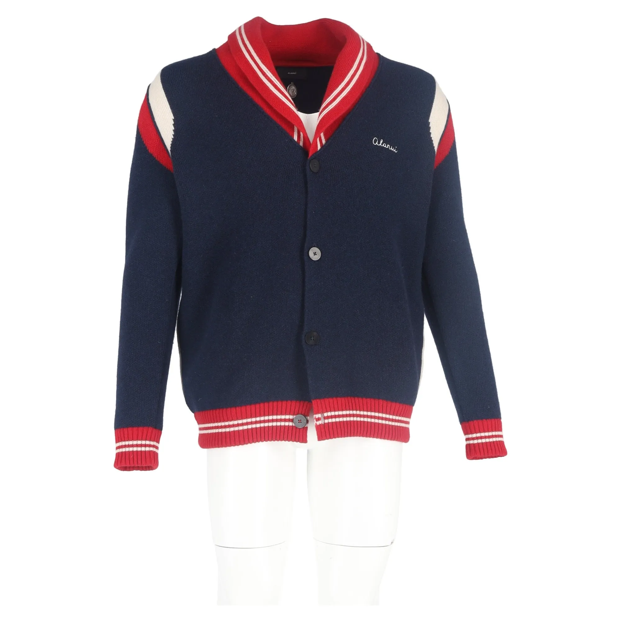 Alanui Buttoned Cardigan in Navy Blue