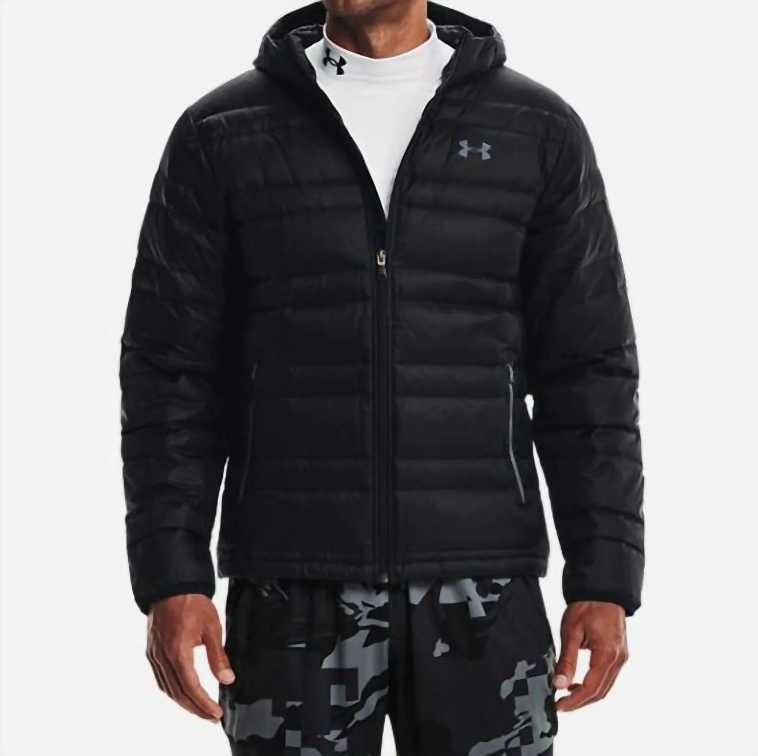 Armour Down Hooded Jacket In Black