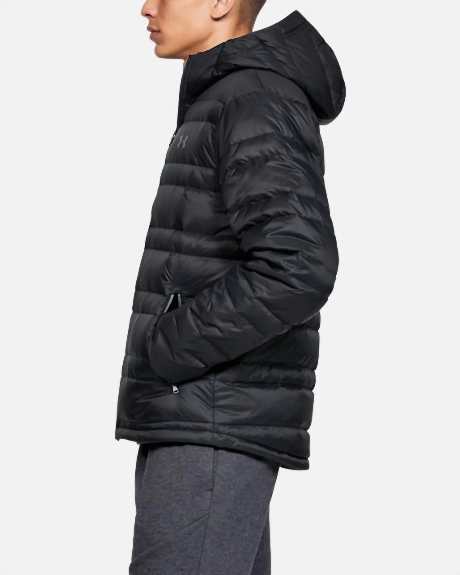 Armour Down Hooded Jacket In Black