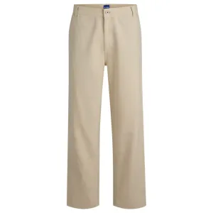 Baggy-fit trousers in cotton canvas