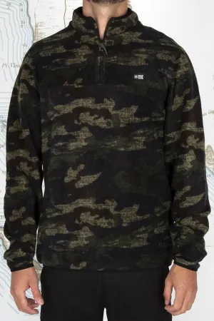 Ballast Quarter Zip Fleece Pullover In Camo
