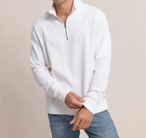 Bay Berry Quarter Zip Sweater In Sand White