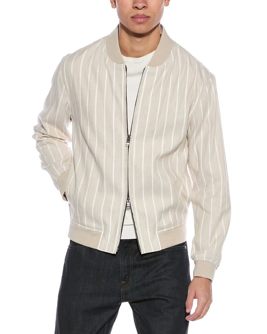 BOSS Hugo Boss Linen-Blend Bomber Jacket