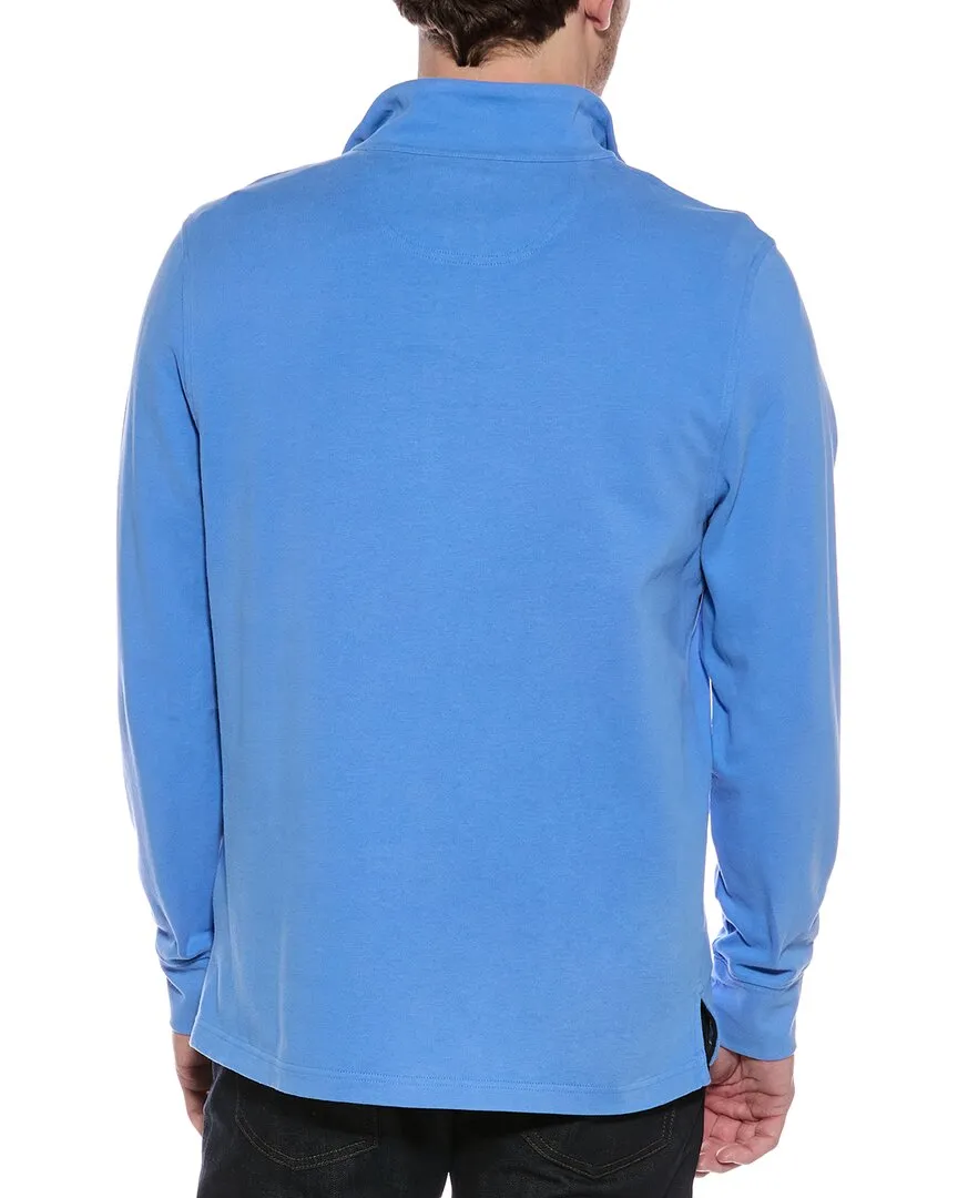 Brooks Brothers Sueded Jersey Open Hem 1/2-Zip Pullover