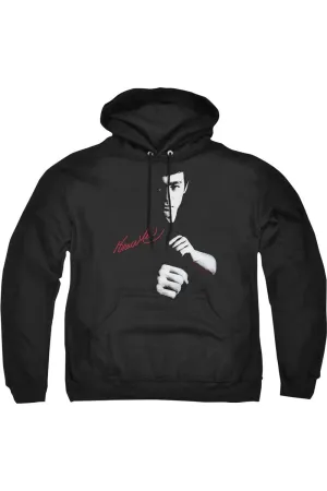 Bruce Lee The Dragon Awaits Adult Pull Over Hoodie