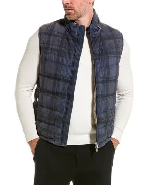 Brunello Cucinelli Leather Down Puffer Vest