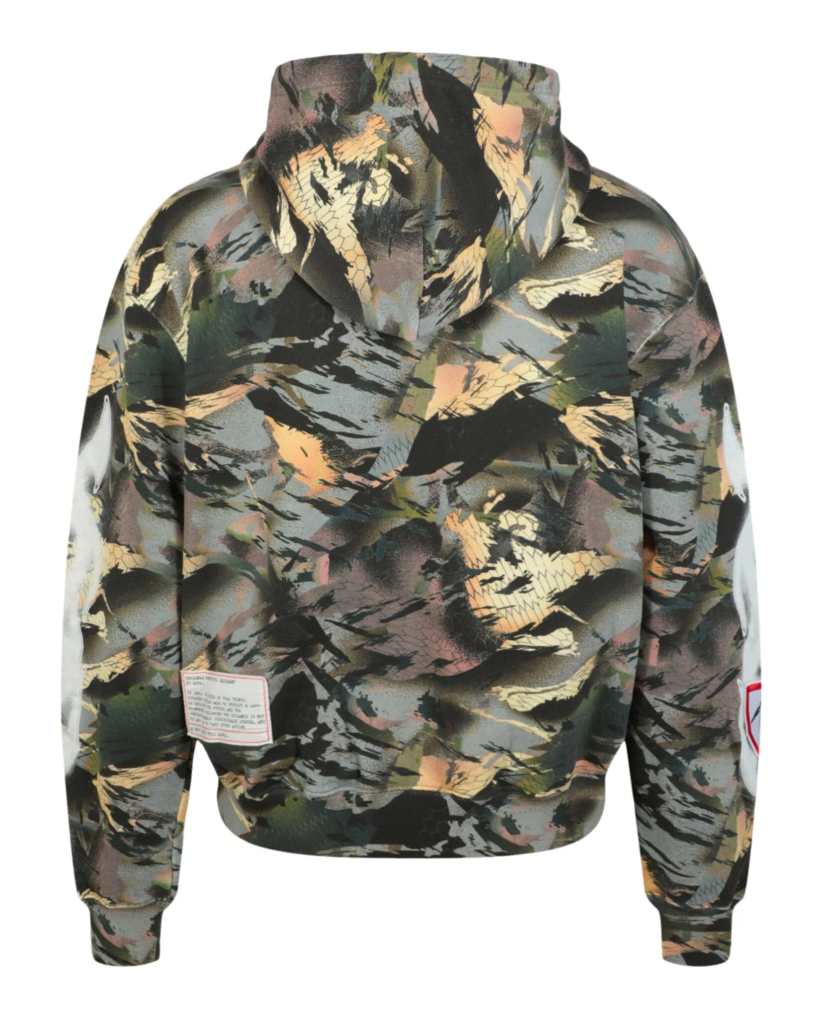 Camouflage Flaming Sleeve Hoodie