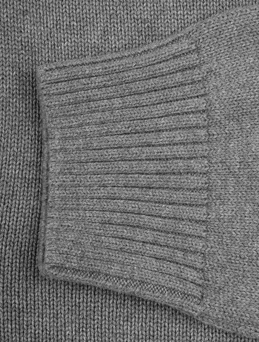 Casual Cotton Half Zip Dark Grey Melange
