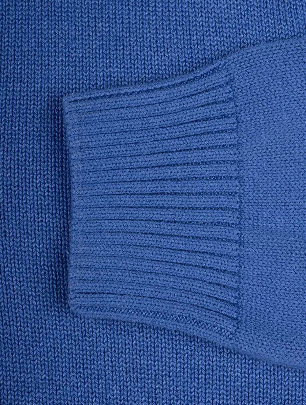 Casual Cotton Half Zip Rich Blue