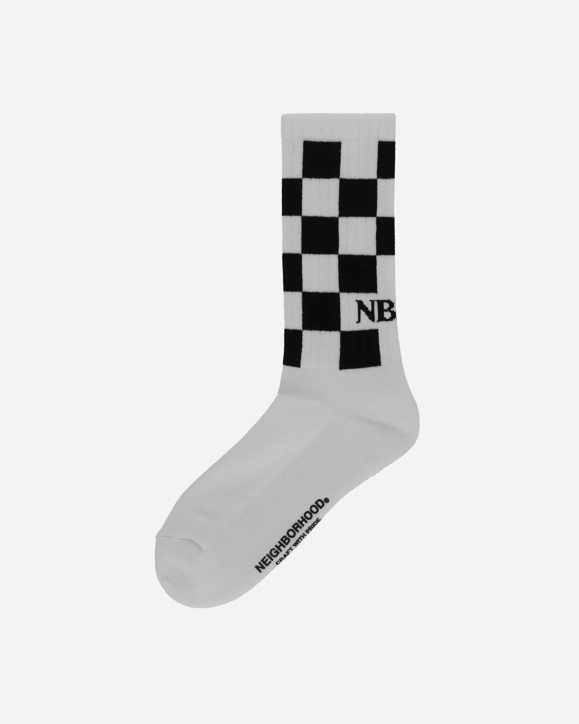 Checker Socks White