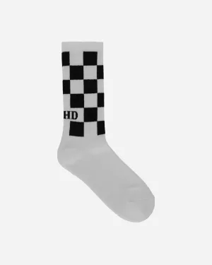 Checker Socks White