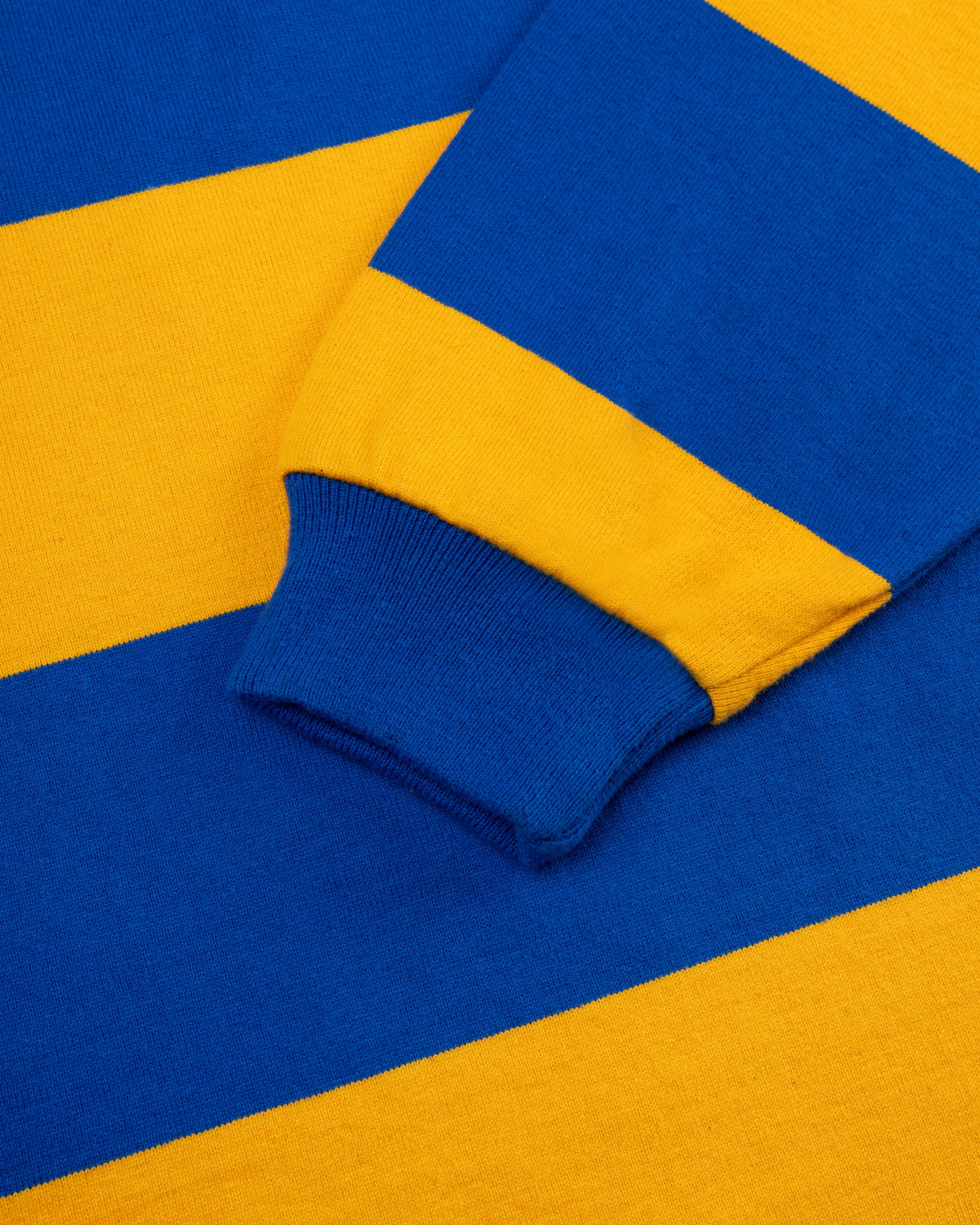CLASSIC STRIPE RUGBY SHIRT - ROYAL/GOLD