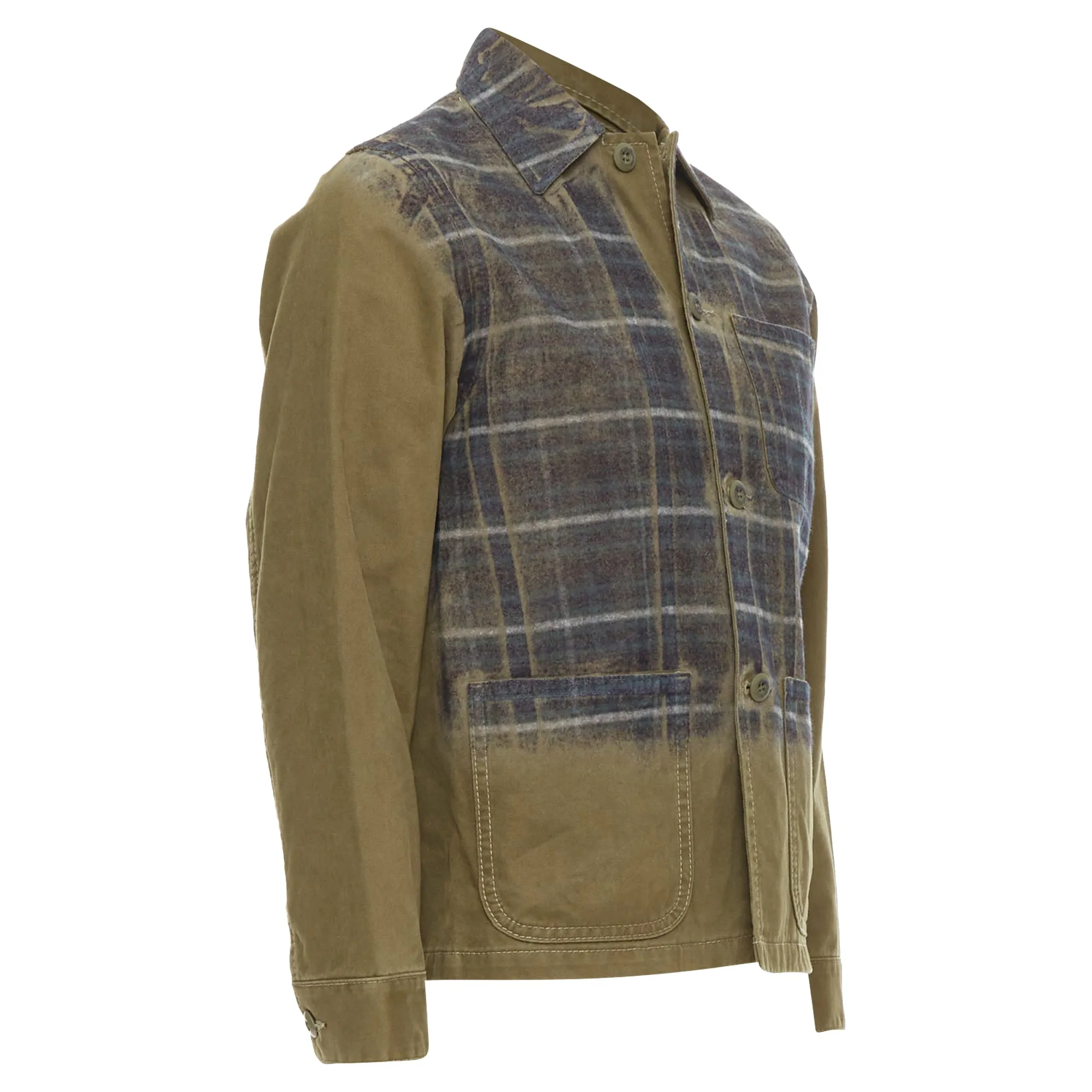 Comme Des Garcons Tricot Check Degrade Overshirt