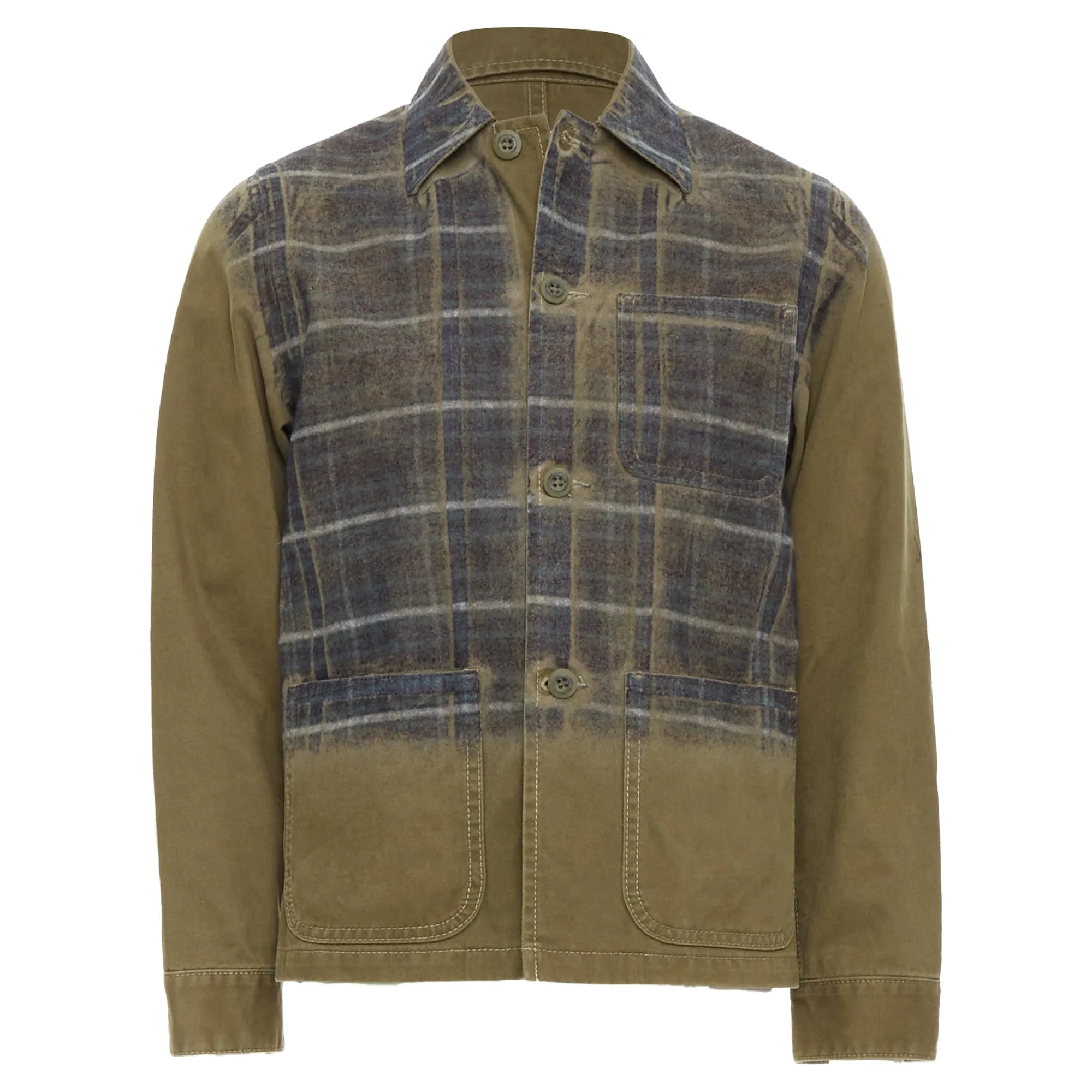 Comme Des Garcons Tricot Check Degrade Overshirt