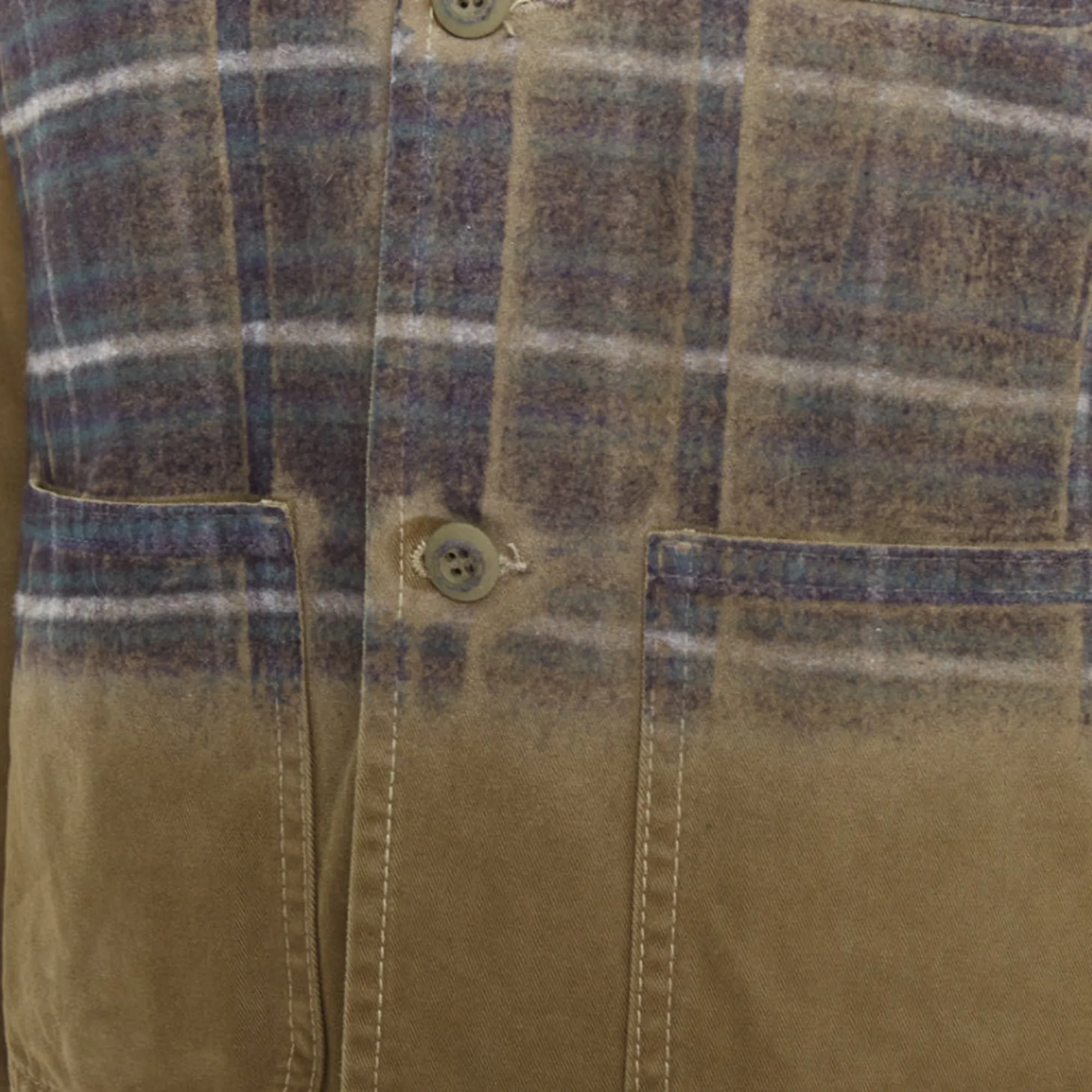 Comme Des Garcons Tricot Check Degrade Overshirt