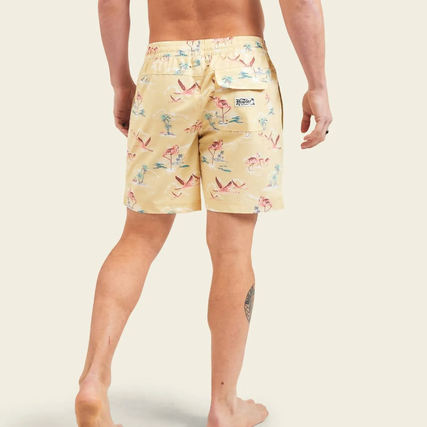 Deep Set Boardshorts In Flamingo Flamboyance
