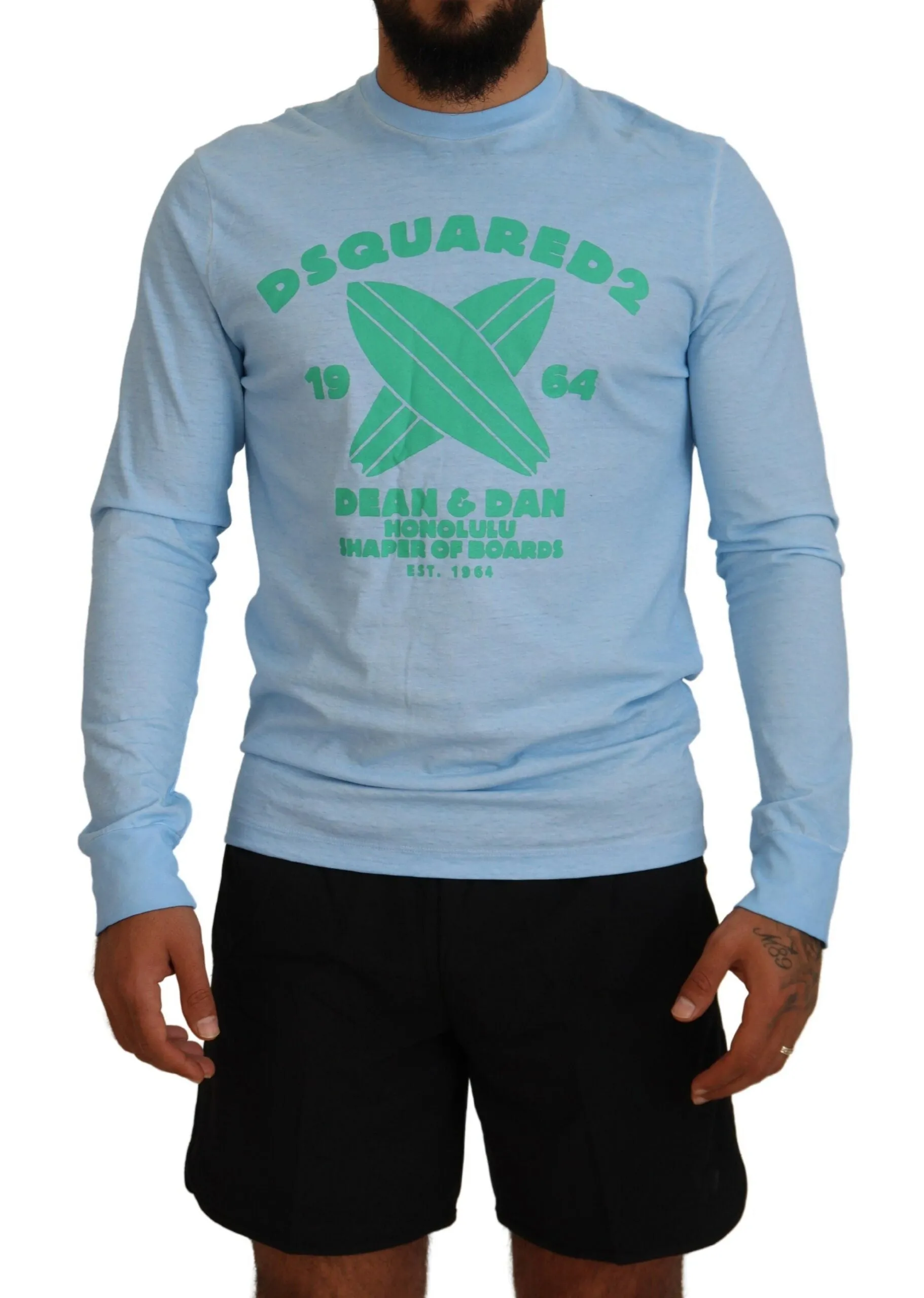 Dsquared² Printed Long Sleeves Men Men's Sweater (Pre-Owned)
