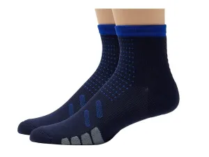 Eurosock Bike Quarter Compression Socks Unisex Small Navy Stretch 2-Pack VSQ140
