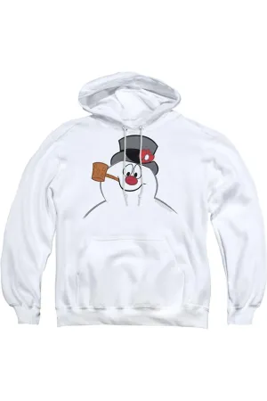 Frosty The Snowman Frosty Face Adult Pull Over Hoodie / Hooded Sweatshirt