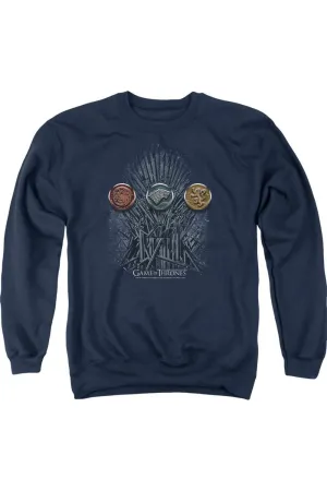 Game Of Thrones For The Throne Sigils Adult Crewneck Sweatshirt