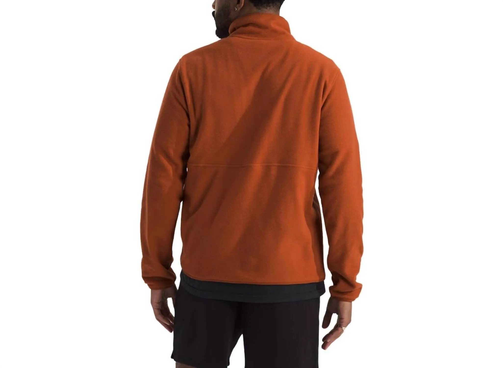 Glacier Fleece 1/2 Zip Jacket In Earthen Copper