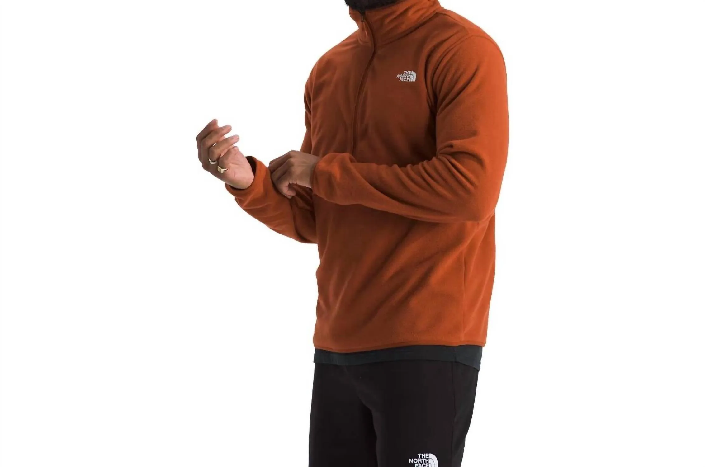 Glacier Fleece 1/2 Zip Jacket In Earthen Copper