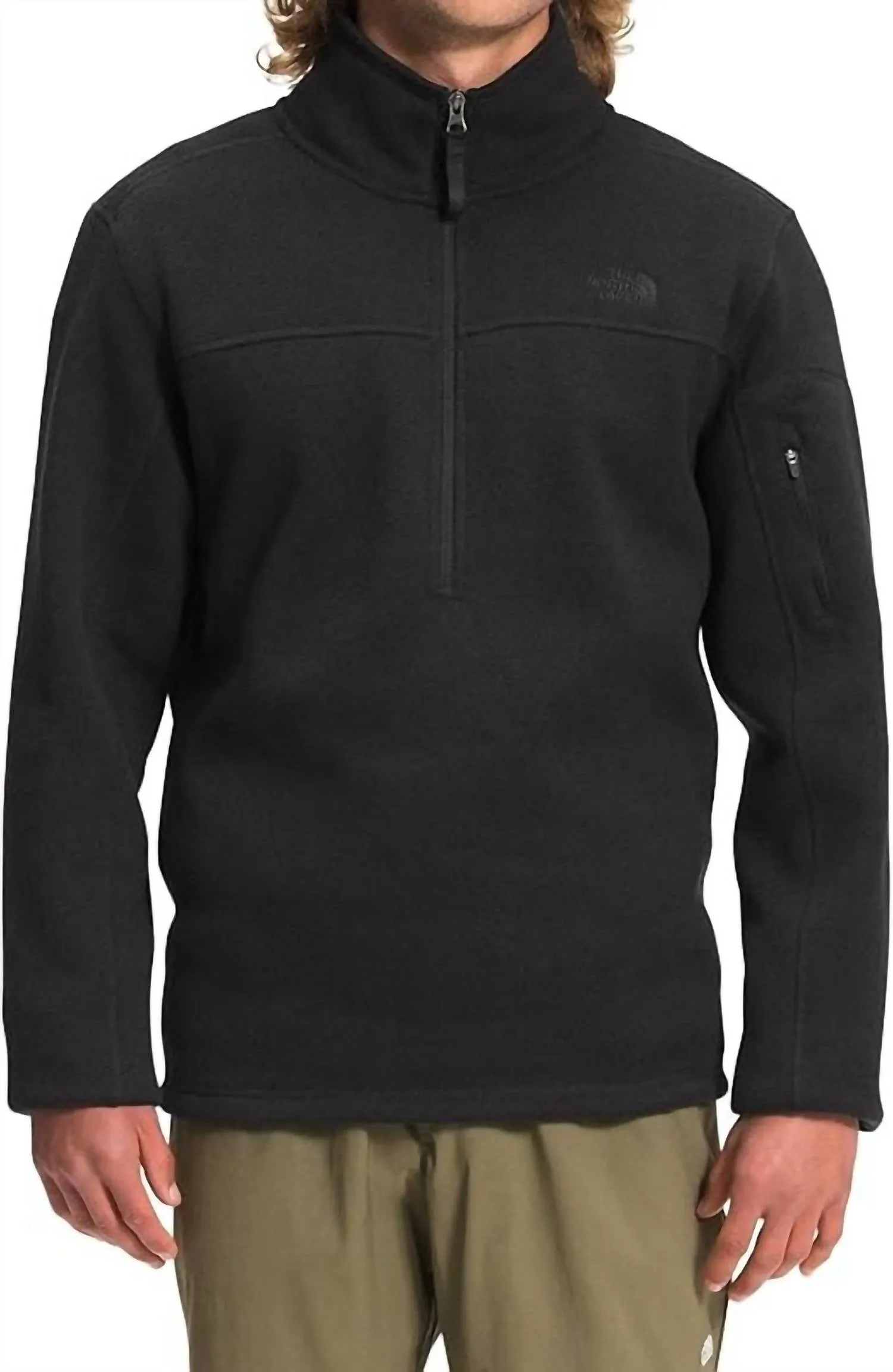 Gordon Lyons Glassic 1/4 Zip Jacket In Tnf Black Heather