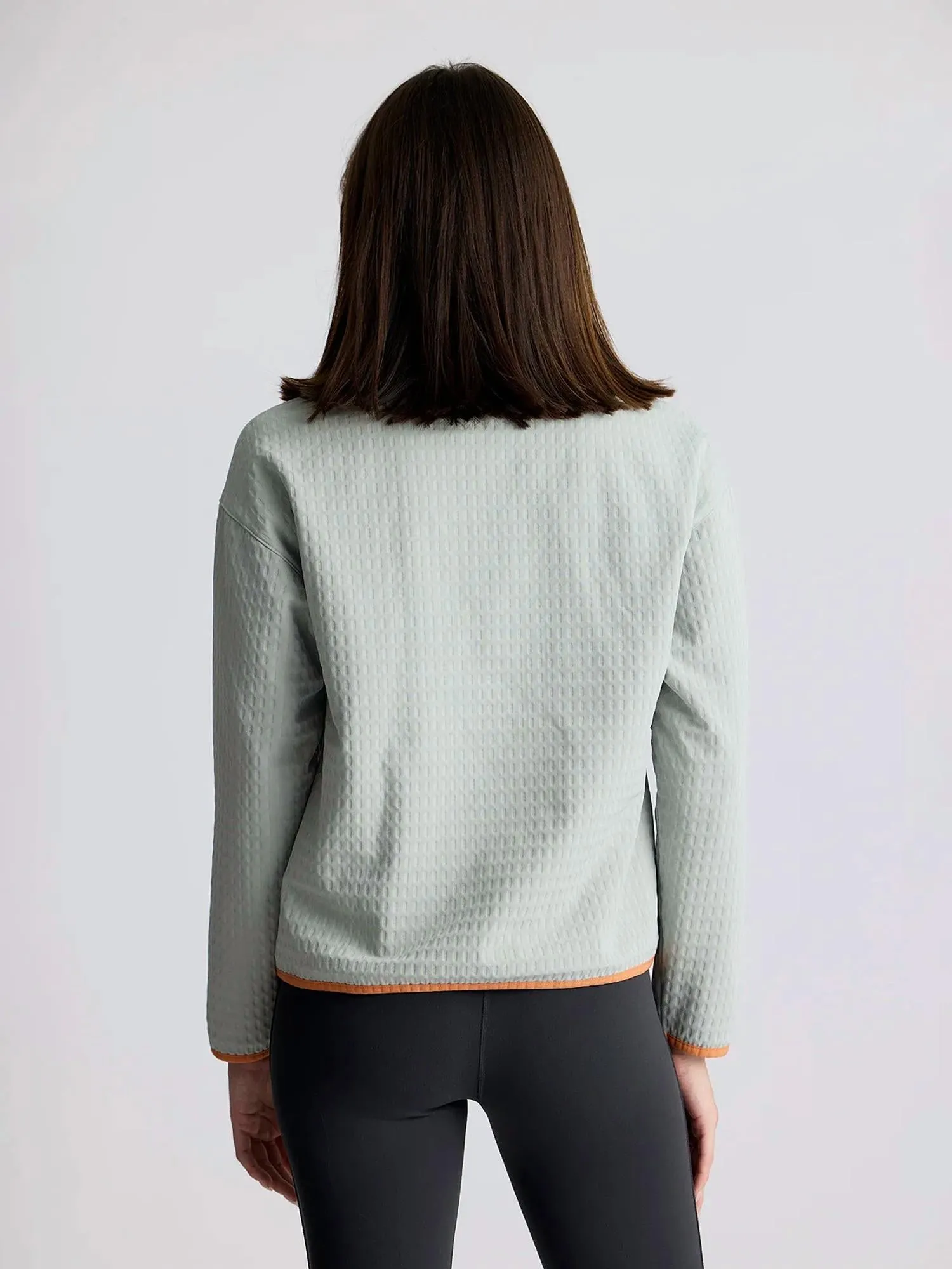 Gridback Fleece Snap Pullover In Desert Sage