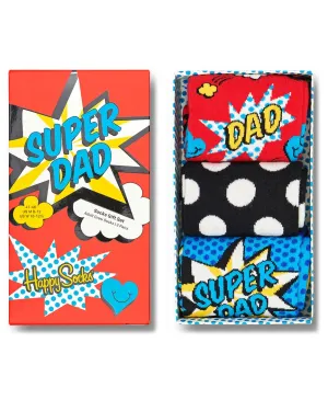 Happy Socks 3pk Super Dad Socks Gift Set