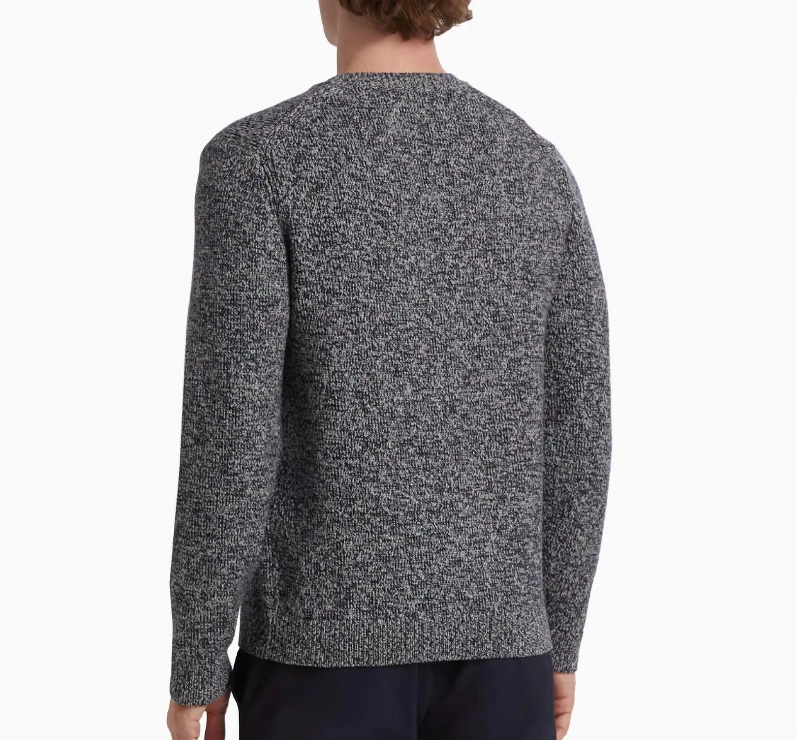 Hilles Crew Sweater In Light Heather Grey/baltic