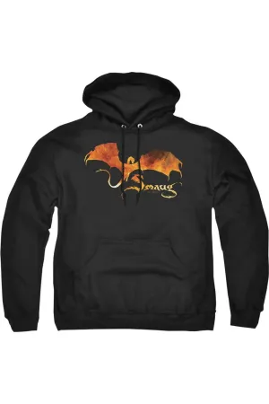 Hobbit Smaug On Fire Adult Pull Over Hoodie / Hooded Sweatshirt