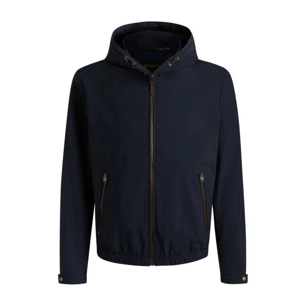 Hooded jacket in peached material