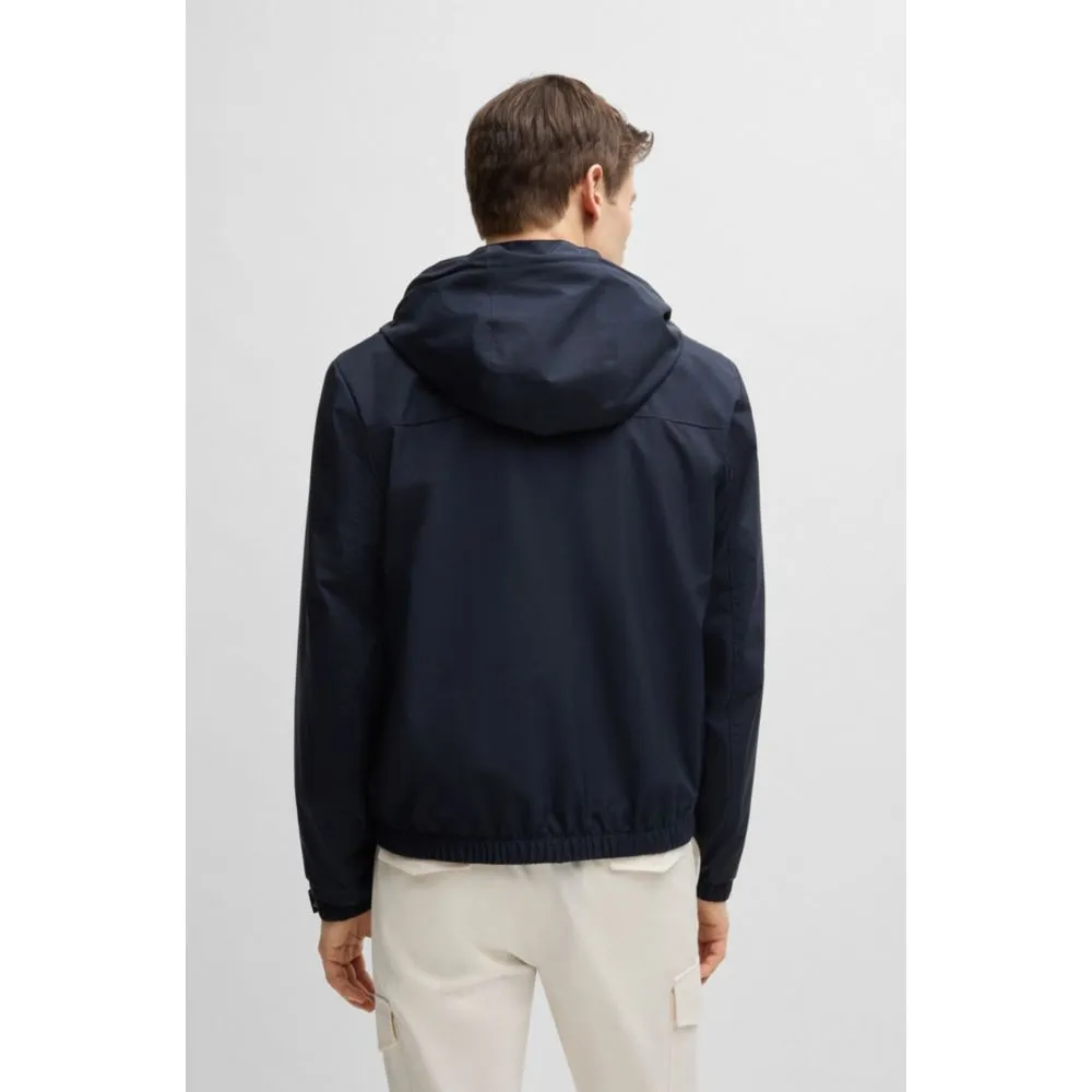 Hooded jacket in peached material