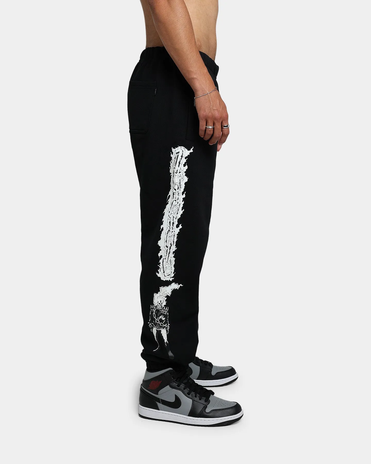 HUF X Marvel Ghost Rider Fleece Pants Black
