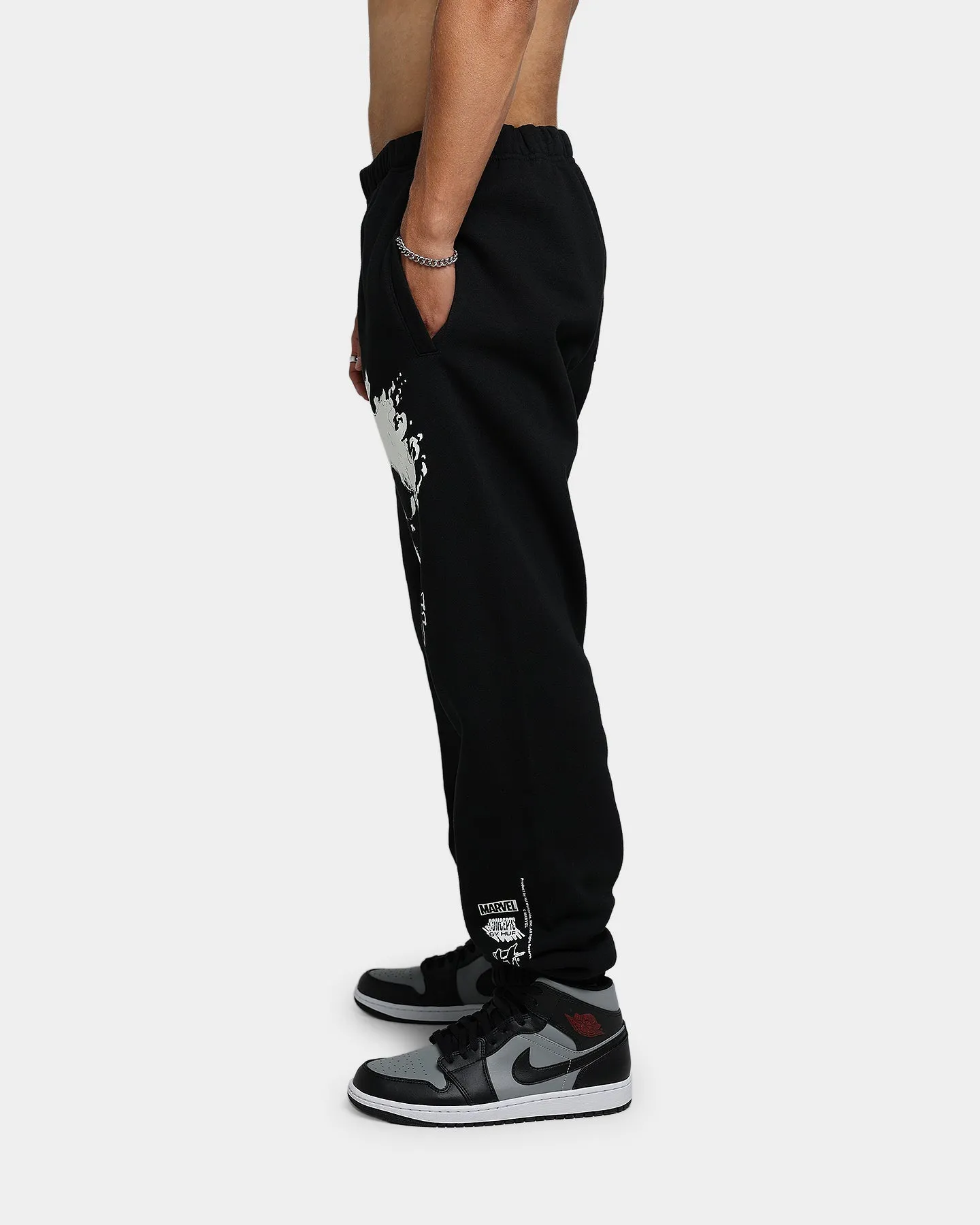 HUF X Marvel Ghost Rider Fleece Pants Black