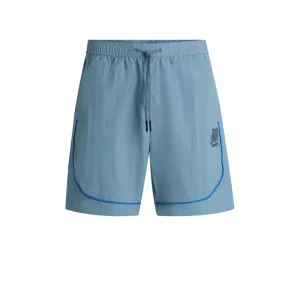 HUGO x RB drawstring shorts with piping details