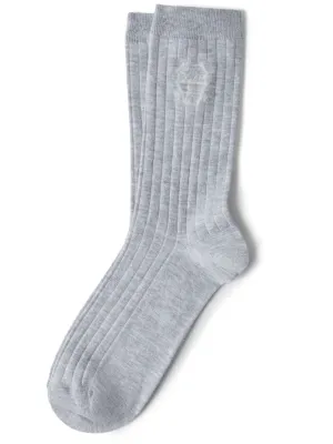 Intarsia-Logo Knitted Socks