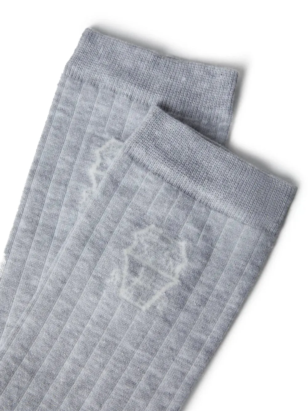 Intarsia-Logo Knitted Socks