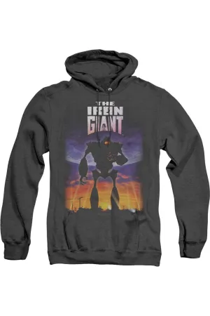 Iron Giant Poster Adult Heather Hoodie / Hooded Sweatshirt