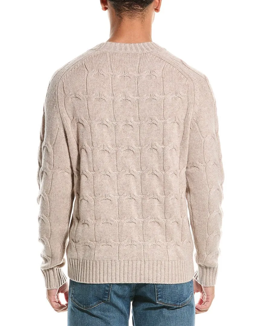 Kier J Cable Wool & Cashmere-Blend Crewneck Sweater