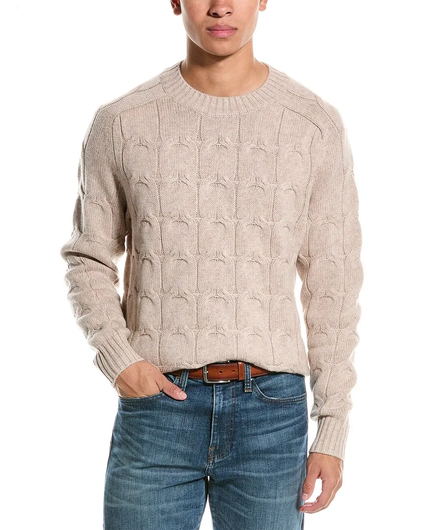 Kier J Cable Wool & Cashmere-Blend Crewneck Sweater