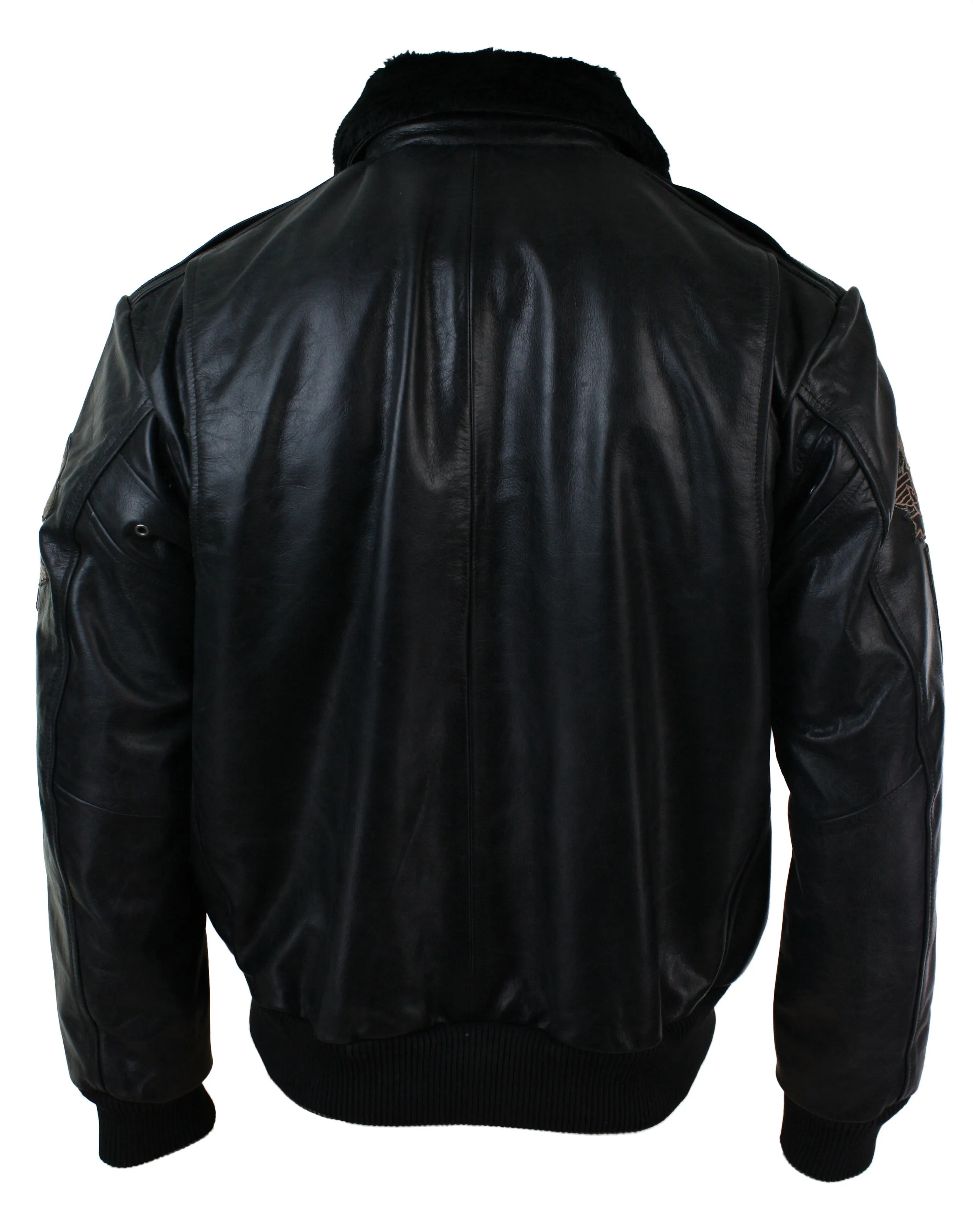 Leather Jacket Bomber Aviator