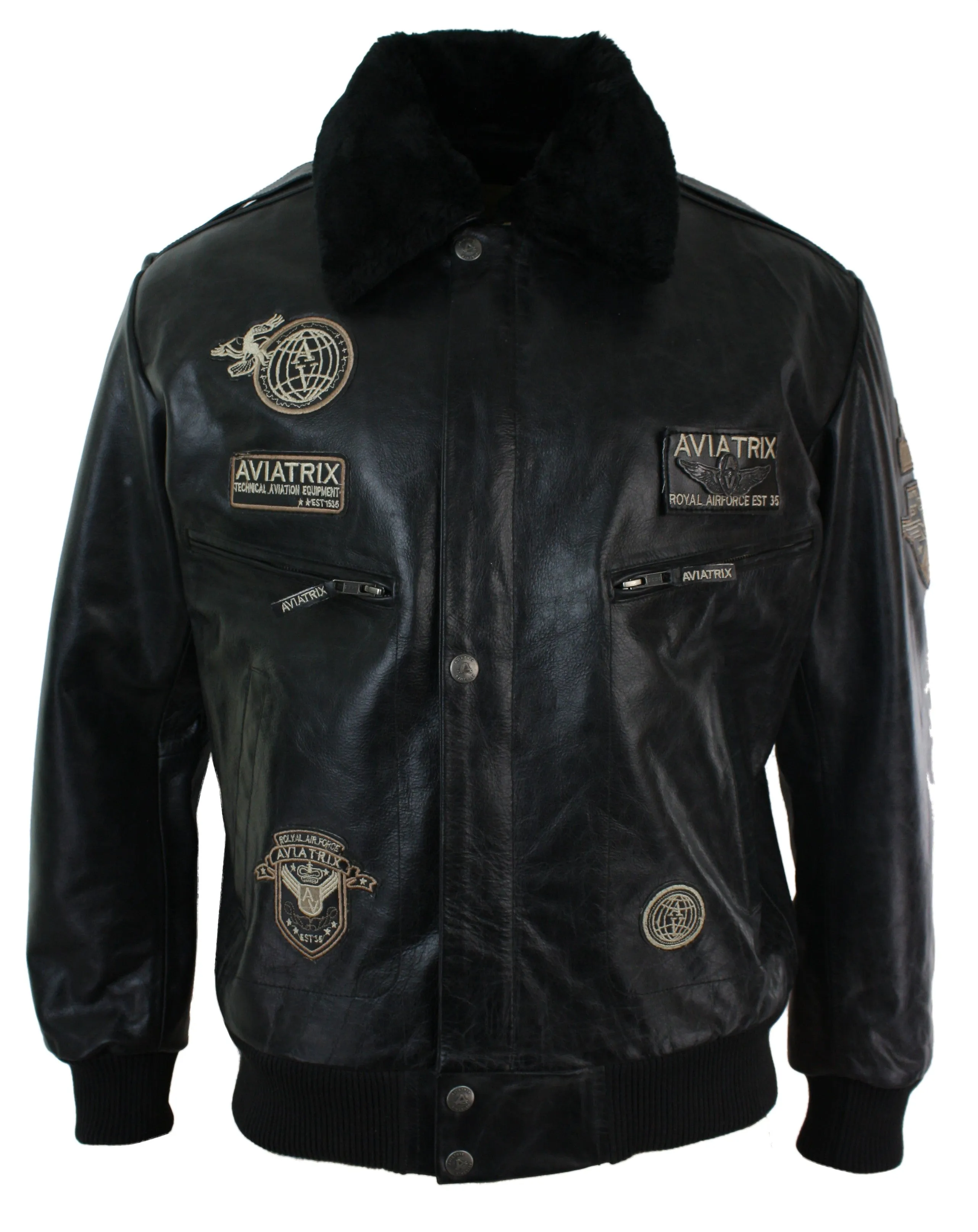 Leather Jacket Bomber Aviator