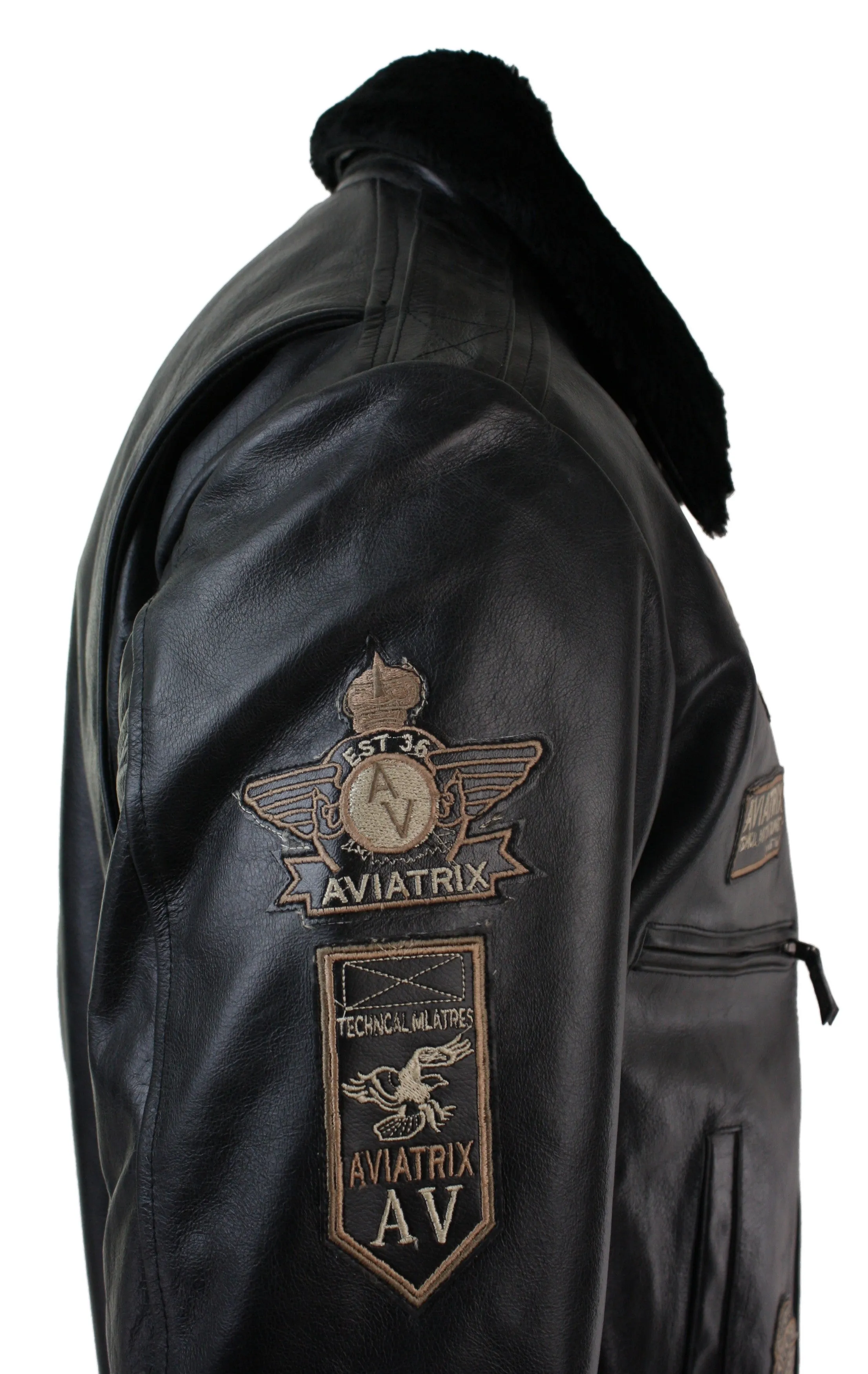 Leather Jacket Bomber Aviator