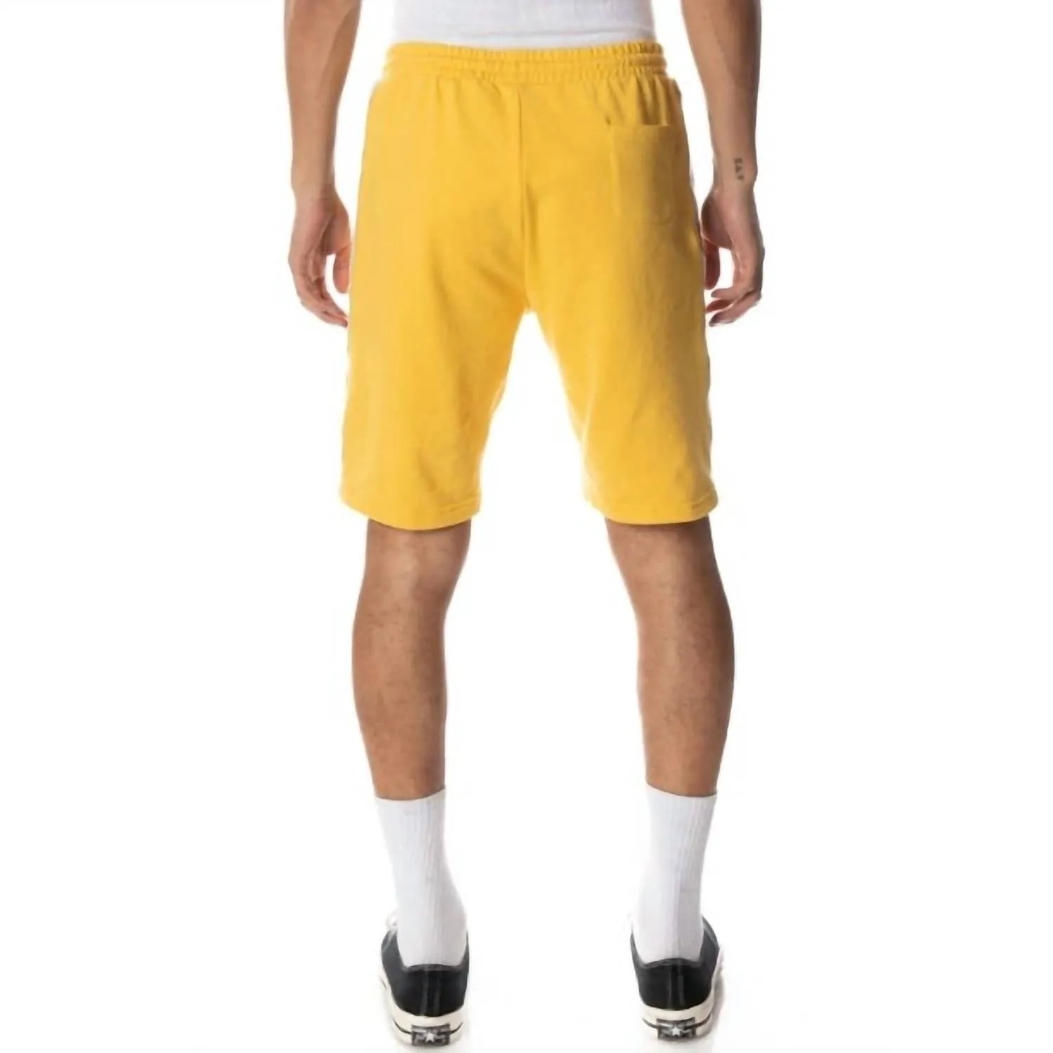 Logo Tape Dasved Shorts In Yellow/grey/black