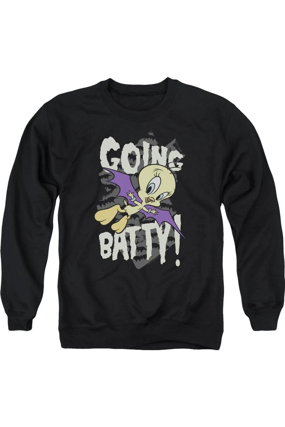 Looney Tunes Going Batty Adult Crewneck Sweatshirt