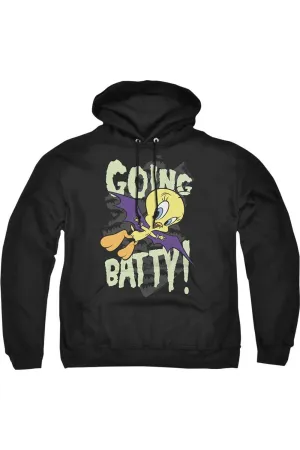 Looney Tunes Going Batty Adult Pull Over Hoodie / Hooded Sweatshirt